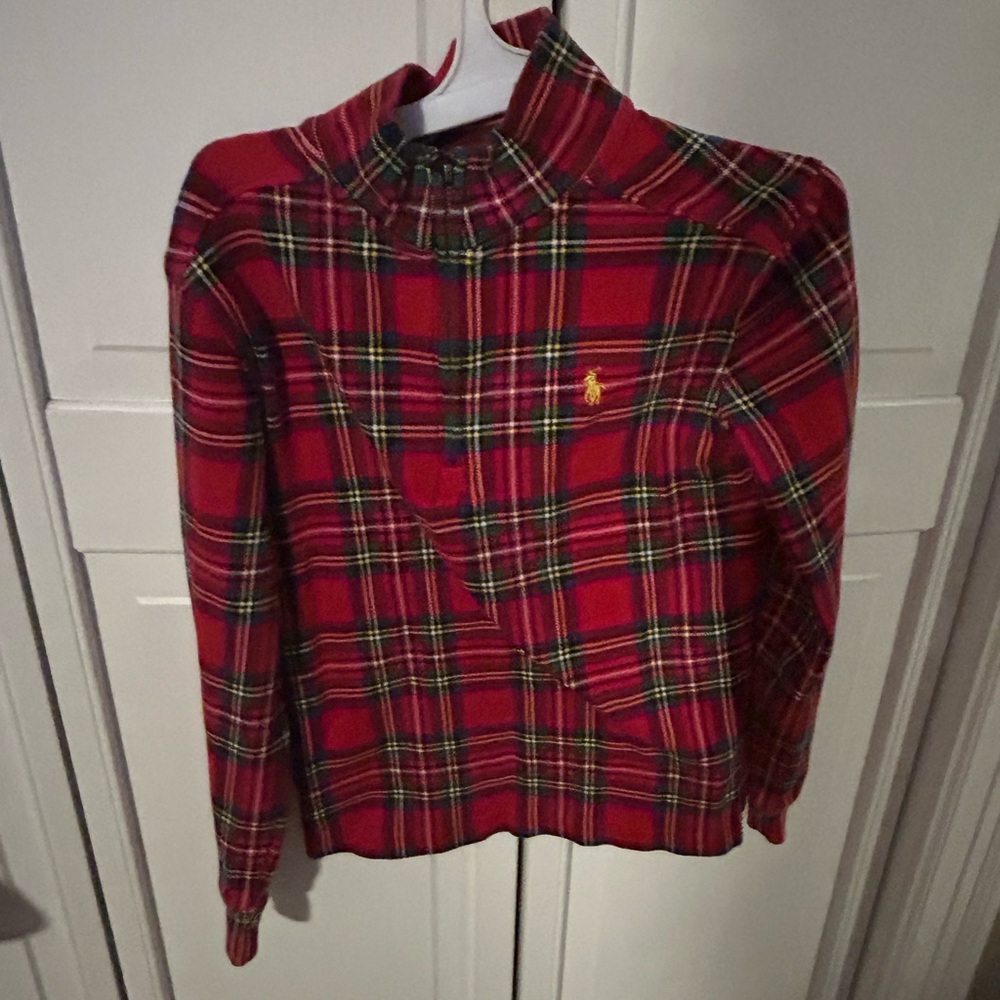 Polo by Ralph Lauren Red Plaid Kids Sweatshirt